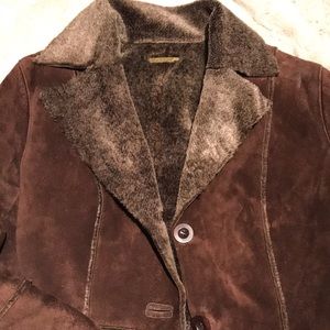 Guess Small suede jacket with fleece lining